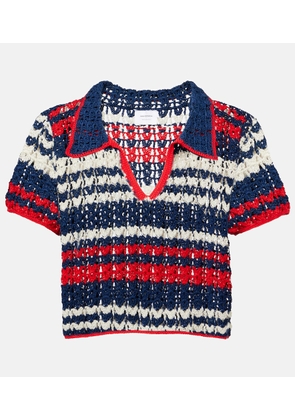 Anna Kosturova Crochet cotton crop top