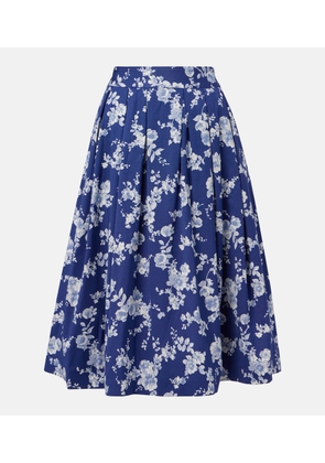 Carolina Herrera Floral faille midi skirt
