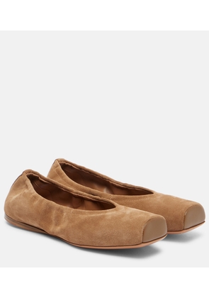 Alaia Suede ballet flats