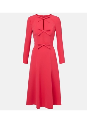 Carolina Herrera Bow-detail crepe midi dress