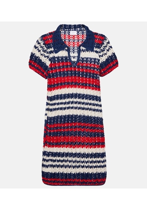Anna Kosturova Crochet cotton polo dress