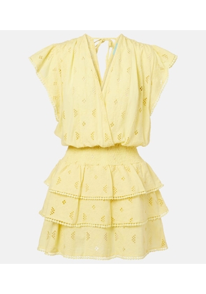 Melissa Odabash Jess crochet-trimmed cotton minidress