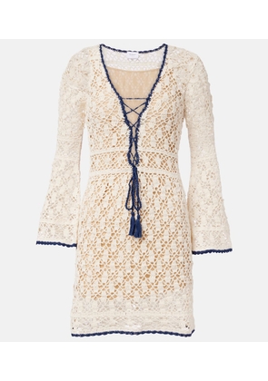 Anna Kosturova Bianca crochet cotton minidress