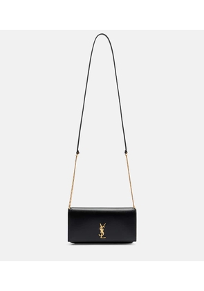 Saint Laurent Cassandre leather phone pouch