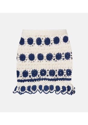 Anna Kosturova Bouquette crochet cotton miniskirt