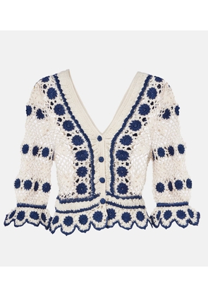 Anna Kosturova Bouquette crochet cotton cardigan