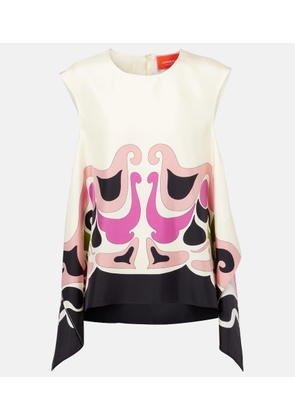 La DoubleJ San Carlo printed silk twill top