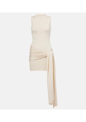 Aya Muse Knitted silk and cotton minidress