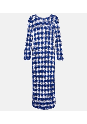 Anna Kosturova Crochet cotton maxi dress