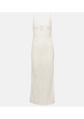SIR Rayure crochet cotton maxi dress