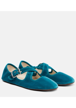 Alaia Velvet ballet flats