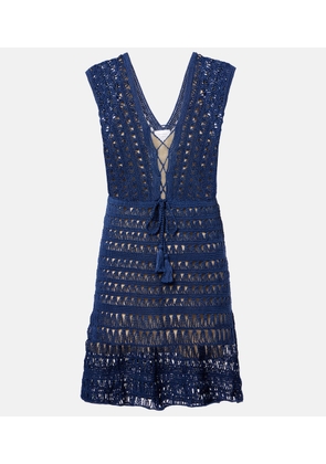 Anna Kosturova Crocheted cotton minidress
