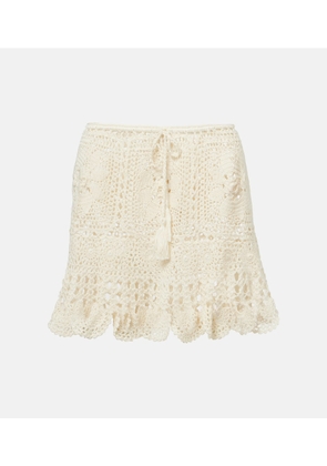 Anna Kosturova Cotton crochet miniskirt