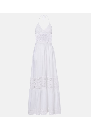 Anna Kosturova Filigree crochet halterneck maxi dress