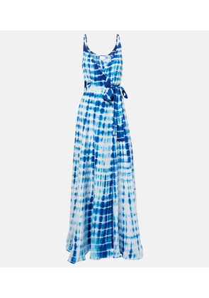 Anna Kosturova Tie-dye silk wrap dress