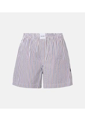 The Attico Striped cotton shorts