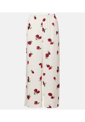 Khaite Mindy printed twill wide-leg pants