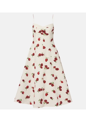 Khaite Isabella printed silk and cotton midi dress