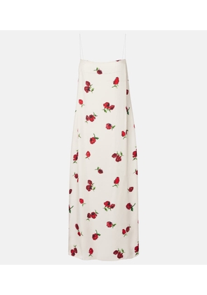 Khaite Sicily printed twill slip dress