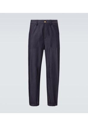 Brunello Cucinelli Wool-blend twill straight pants