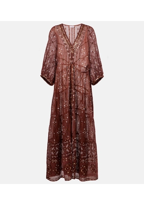 Juliet Dunn Printed cotton maxi dress