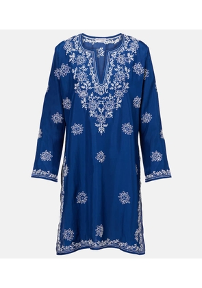 Juliet Dunn Embroidered silk tunic