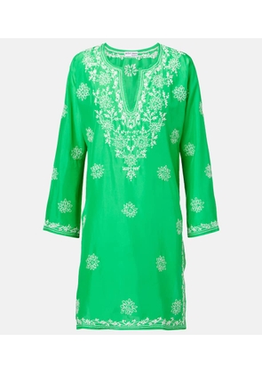 Juliet Dunn Embroidered silk tunic