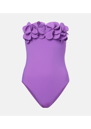 Karla Colletto Tess floral-applique swimsuit