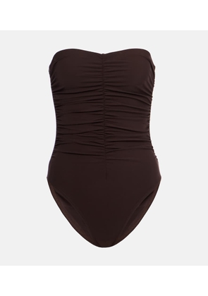 Karla Colletto Basics ruched swimsuit