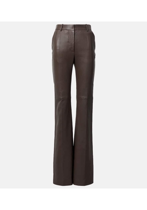 Joseph Tafira mid-rise leather flared pants