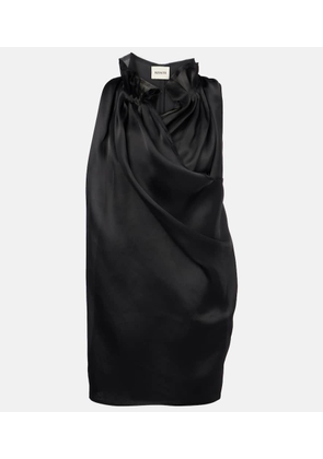 Khaite Meegan draped silk top