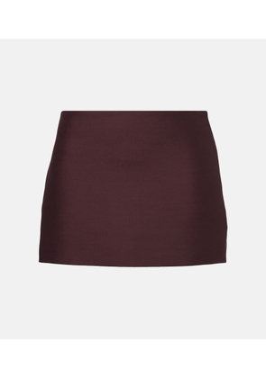 Khaite Jett wool and silk miniskirt