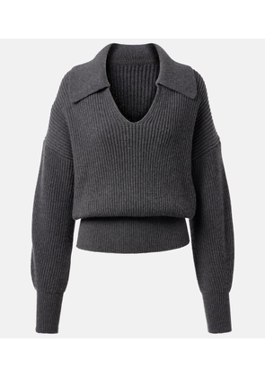 Joseph Ribbed-knit wool-blend polo sweater