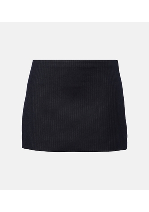 Khaite Jett pinstripe wool-blend miniskirt