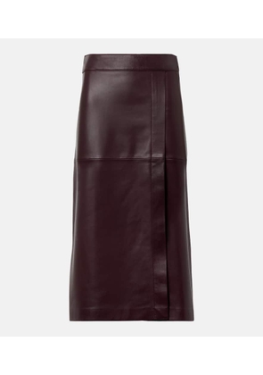 Joseph Leather midi skirt