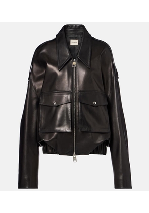 Khaite Owey oversized leather jacket