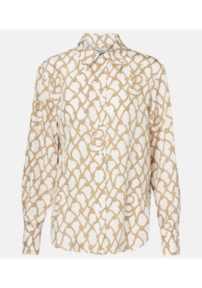 Burberry Printed silk poplin shirt
