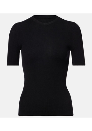 Khaite Celina ribbed-knit wool-blend top