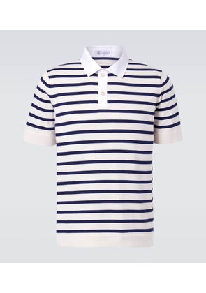 Brunello Cucinelli Striped cotton polo shirt