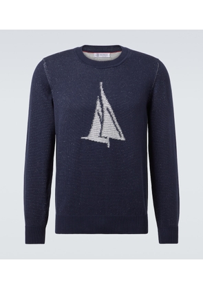 Brunello Cucinelli Intarsia cotton sweater