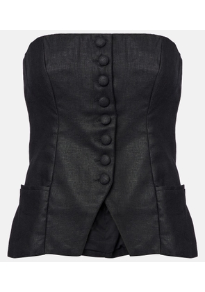 Faithfull Strapless linen top