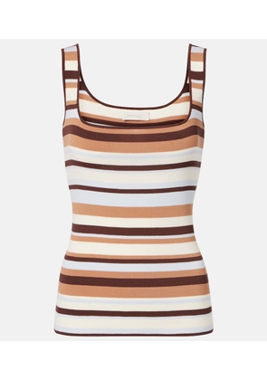 Faithfull Enya striped knitted cotton-blend top