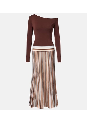 Faithfull Citara knitted cotton-blend maxi dress