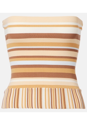 Faithfull Citara striped knitted cotton-blend tube top