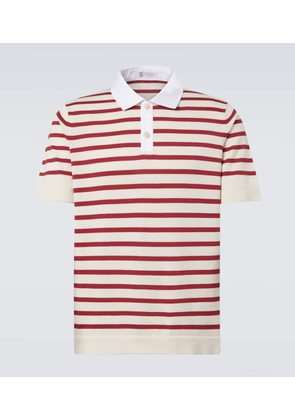 Brunello Cucinelli Striped cotton polo shirt