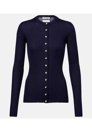 Jil Sander Ribbed-knit silk cardigan