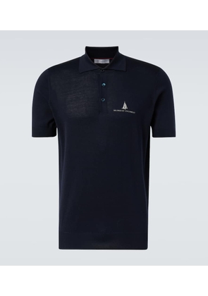 Brunello Cucinelli Logo silk and cotton polo shirt
