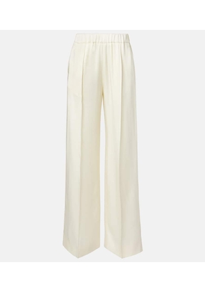 Jil Sander Gathered satin wide-leg pants
