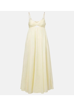 Zimmermann Rhiannon embellished linen midi dress