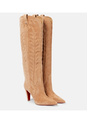 Christian Louboutin Santia Botta 85 suede knee-high boots